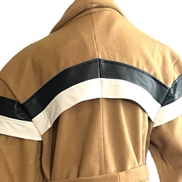 NWT Making the Cut Andreas Wool camel stripe coat - Picture 9 of 9